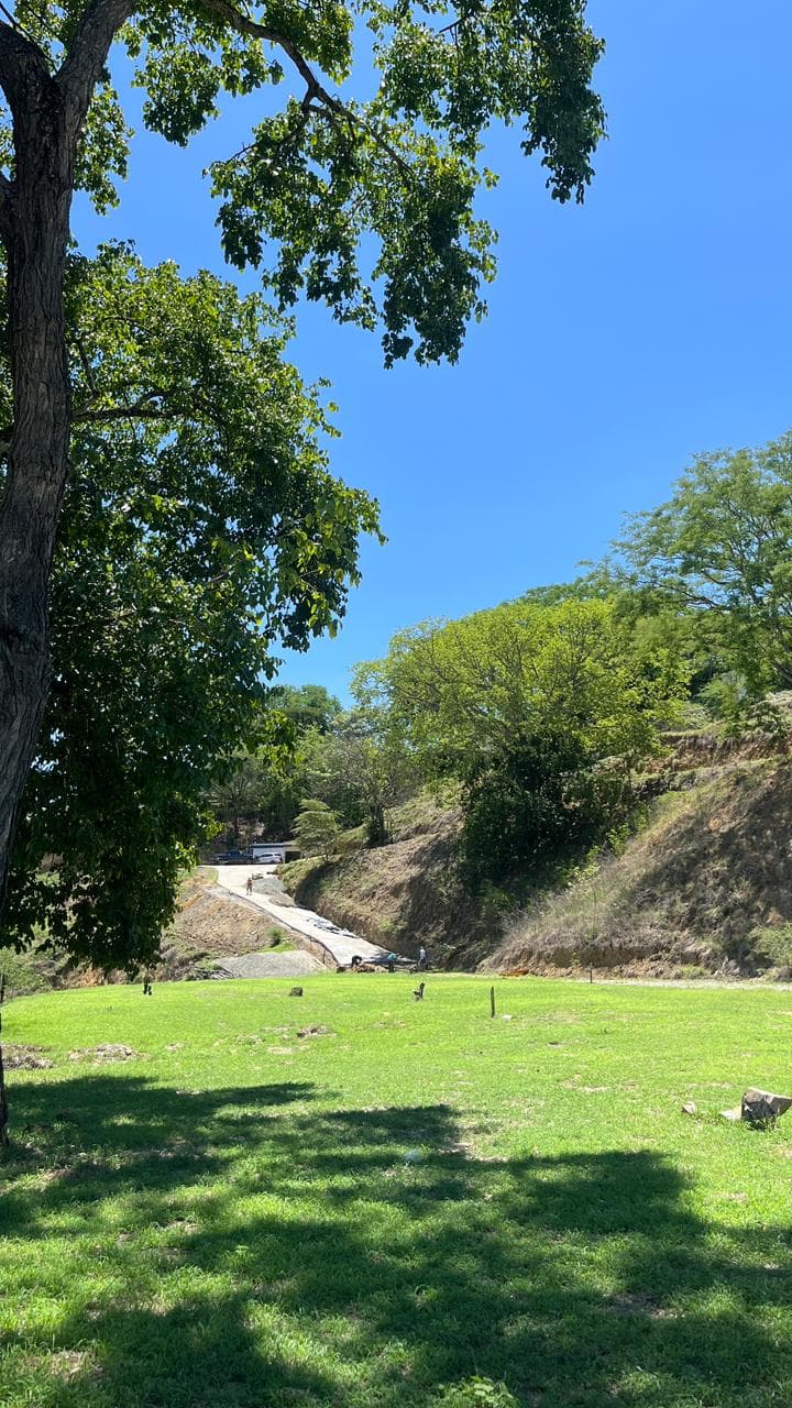 Vía de acceso interna en construcción